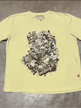 Ecko Unlimited Y2K Men's Graphic Print Tshirt Light Yellow XXL